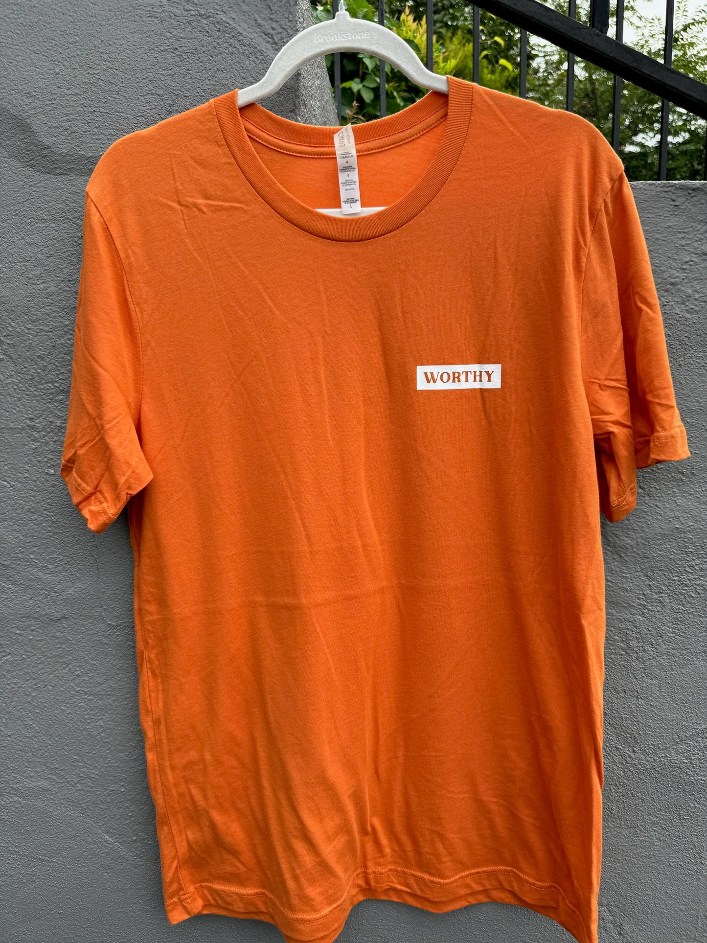 T-Shirt Bella Canvas 3001 "God is worthy" Orange