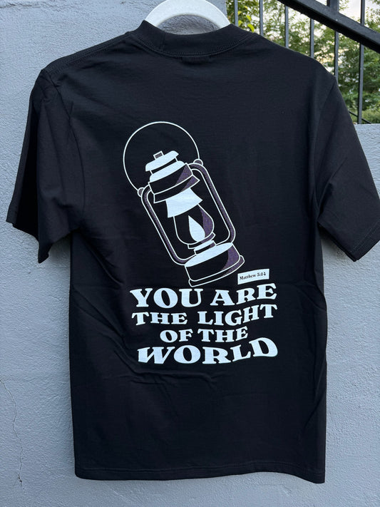 Heavyweight T-Shirt “You are the light of the world" Black