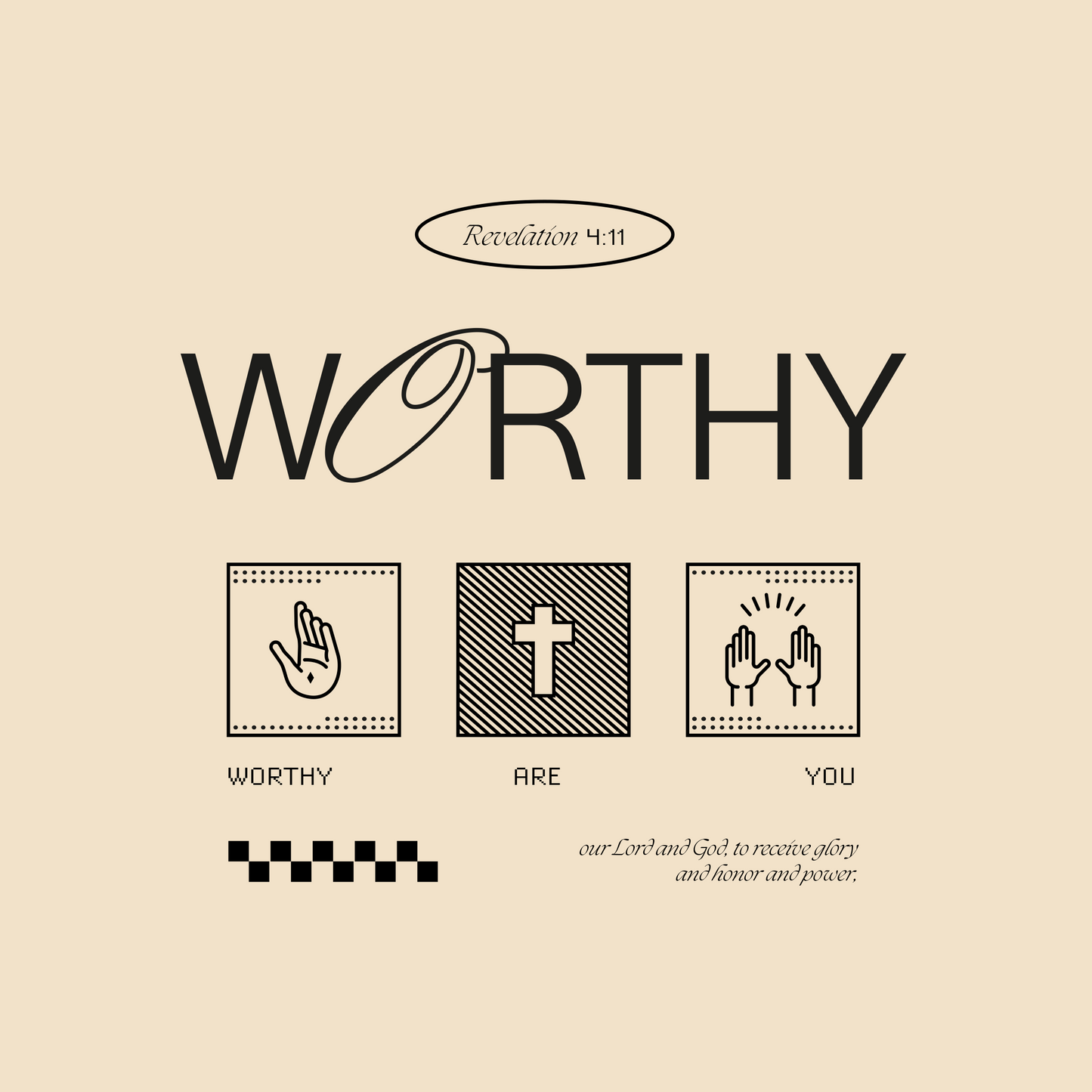 "Worthy" T-Shirt 100% Cotton